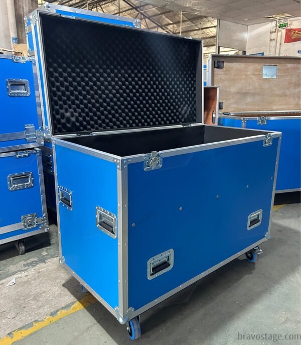 Blue Heavy-Duty Utility Flight Case with Tray - Image 3