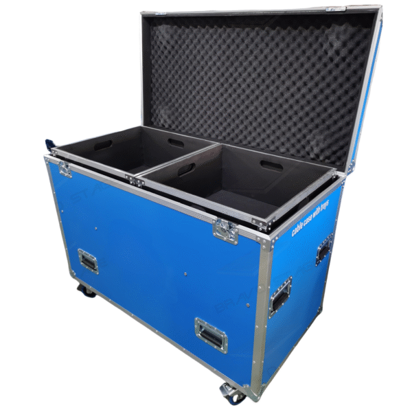 Blue Heavy-Duty Utility Flight Case with Tray