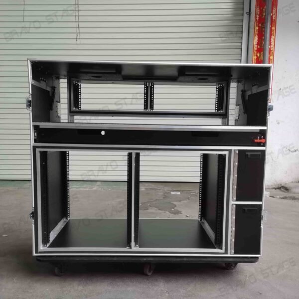 2X12U Mobile AV Broadcasting Streaming Recording Studio Workstation Case - Image 7