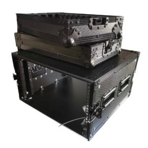 Black Color 6U Space Rack ATA Flight Case 19'' Depth