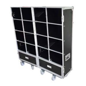 Multipurpose Display Flight Case With Grid and Drawers