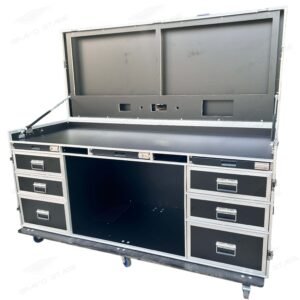 2x40" Flat Panel LED TV Data Workstation Flight Case